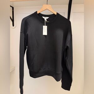 SPANX Black Crewneck Sweatshirt AirEssentials